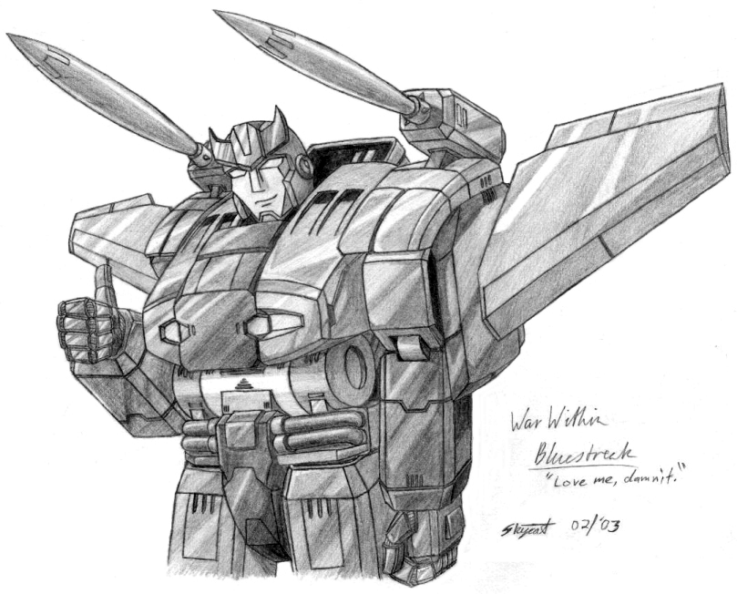 Pencil Sketch of Bluestreak