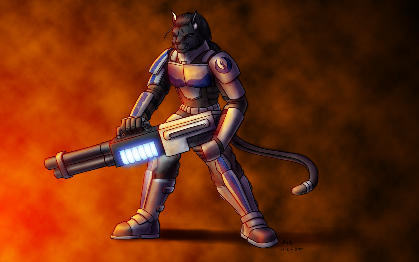 Digital Art of a Trianii Soldier, Star Wars