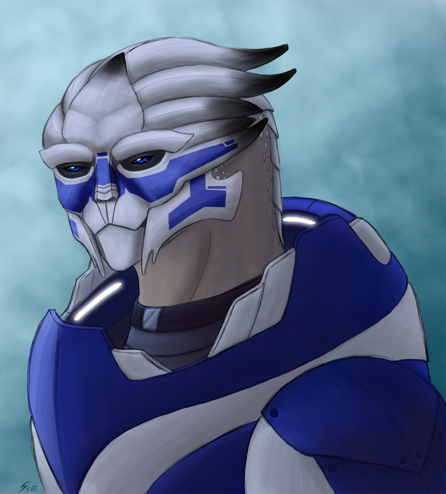Digital Art portrait of Solana Vakarian, Mass Effect