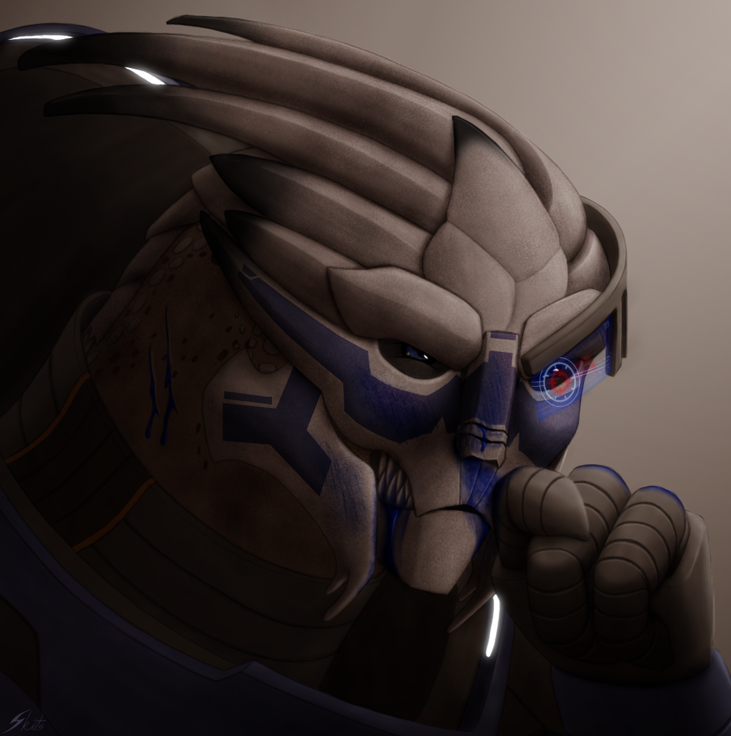 Digital Art portrait of Garrus Vakarian, Mass Effect